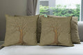Ambesonne Tree Throw Pillow Cushion Case Pack of 4, Illustration of a Big Tree by Ambesonne