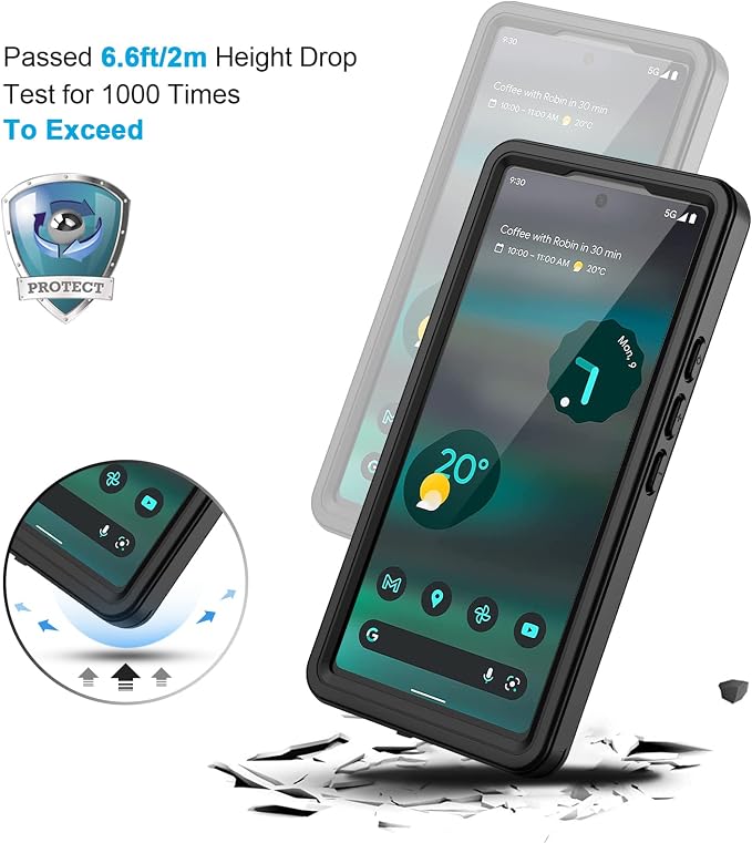Lanhiem for Google Pixel 6a Case, IP68 Waterproof Dustproof - Image 5