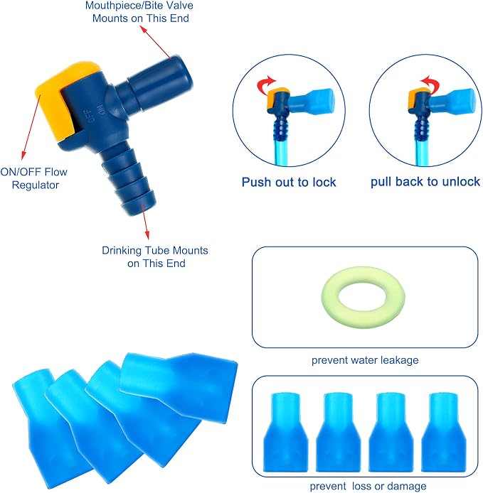 13 Pcs Bite Valve Replacement, Includes 6 Pcs Silicone Replacement Nozzle - Image 4