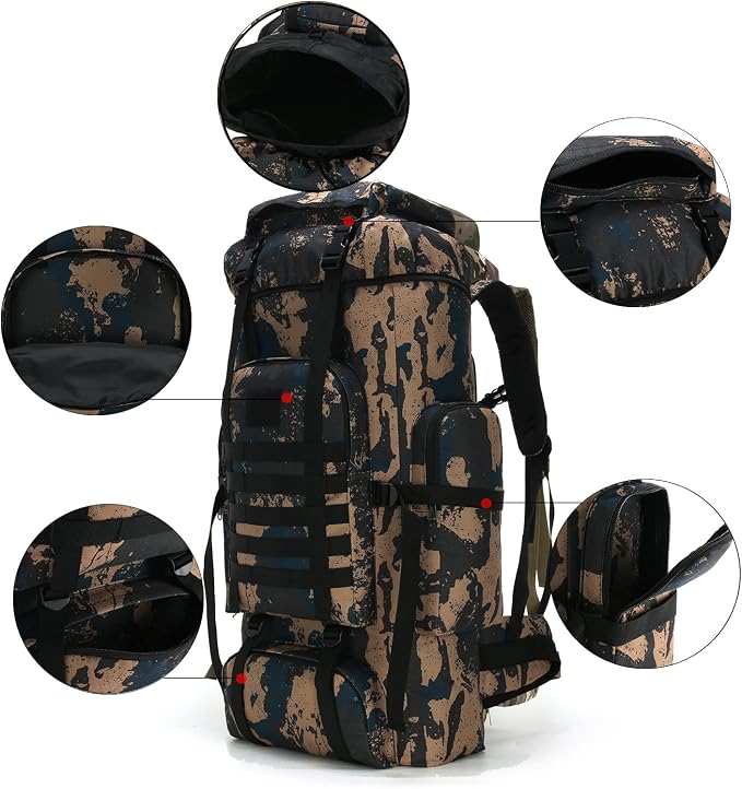 Hiking Backpack for Men 70L/100L Camping Backpack Military Rucksack Molle 3 - Image 6