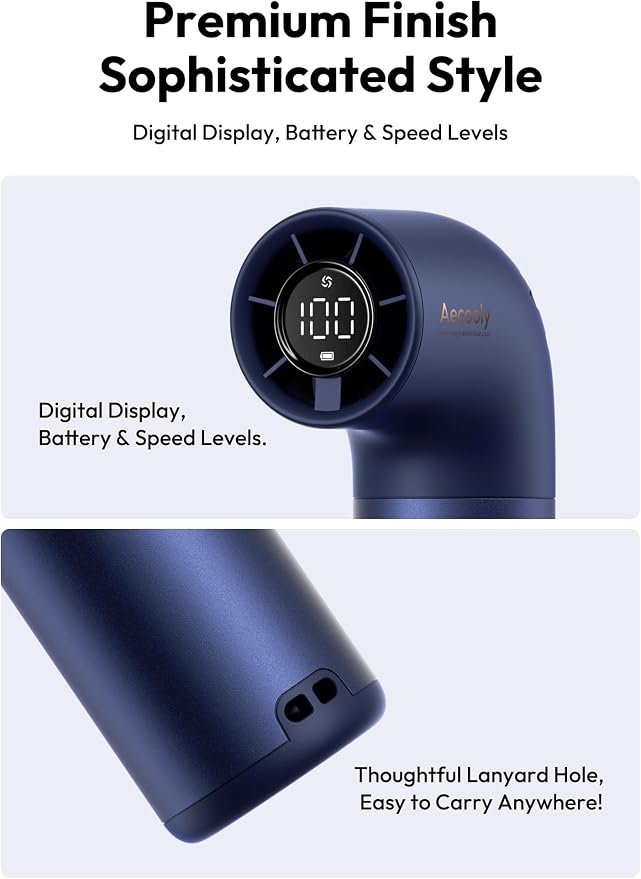 Aecooly Portable Handheld Fan, Powerful Turbo Air Tube Fan, 19000 RPM High - Image 7