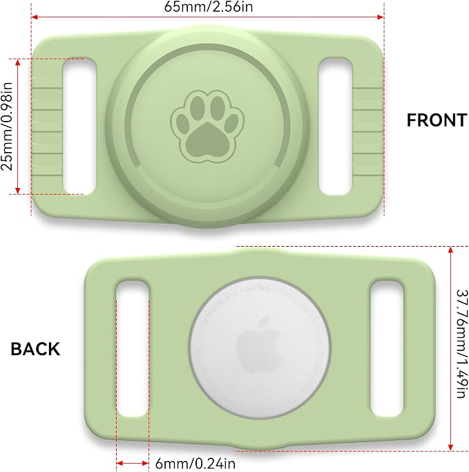GOCII for Airtag Dog Collar Holder 2 Pack, Waterproof Dog Collar Holder for - Image 3