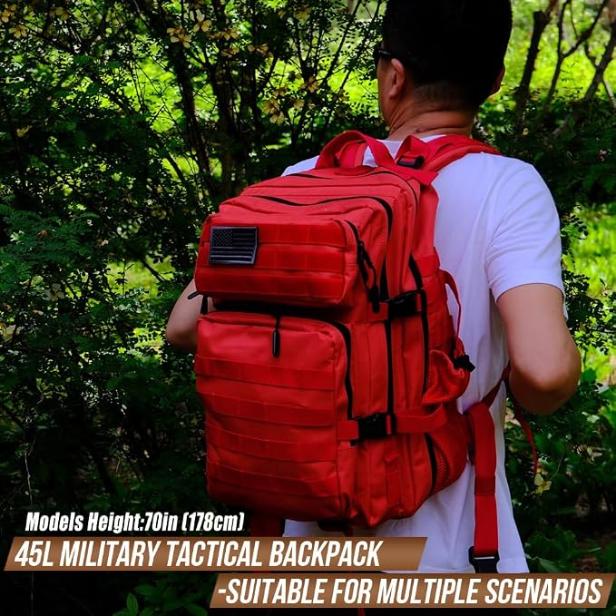 45L Tactical Backpack for Men Women, Military Assault Pack - Image 7