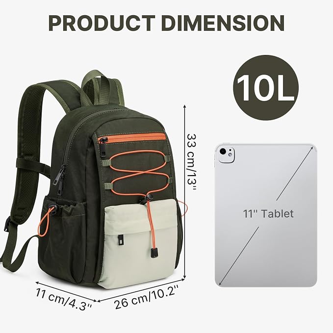 G4Free 10L Small Backpack for Women Men Lightweight Mini Travel Backpacks - Image 2