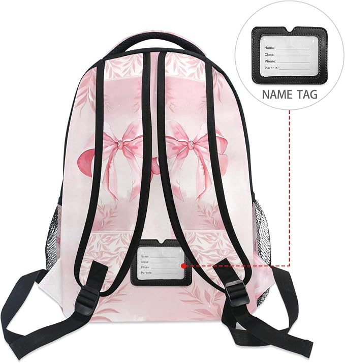 Wamika Pink Bow Girls Backpack Cowgirl Boots School Backpack Boy Kid Preschool - Image 6