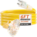 PlugSaf 6 FT 12/3 Gauge Outdoor Extension Cord by PlugSaf