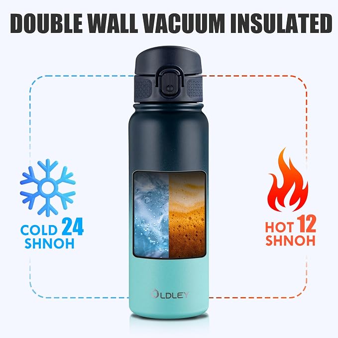 OLDLEY 20 Oz Insulated Stainless Steel Water Bottle - Image 6