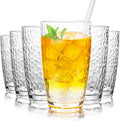 6 Pcs Plastic Drinking Tumblers Set of 18 oz, Acrylic Drinking Glasses by Zioffiel