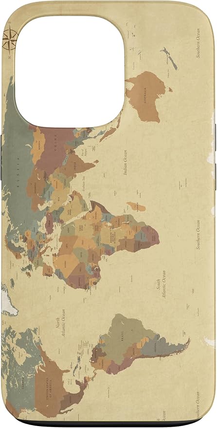 Globe Map Smartphone Cell Cover Gift World Map Pattern Phone Case by Unknown