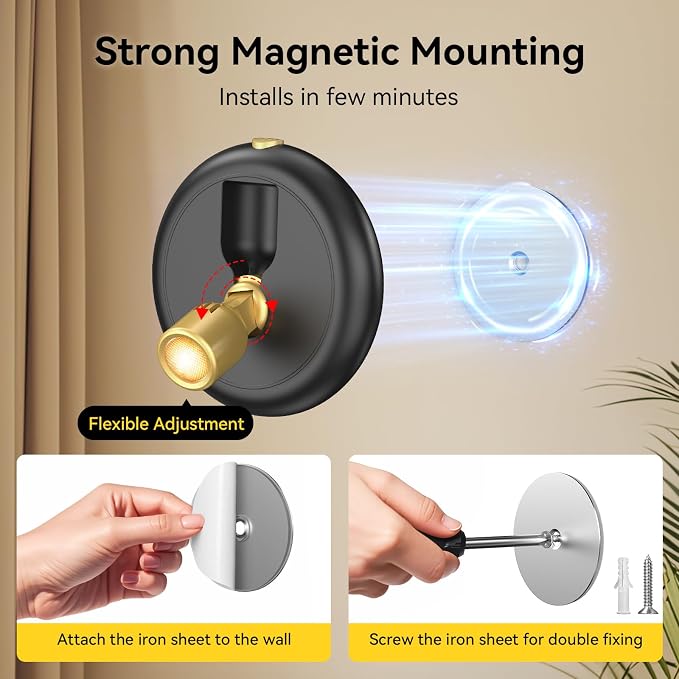 Rechargeable Battery LED Spotlight Indoor: Wireless Mini Art Accent Spot Lights - Image 4