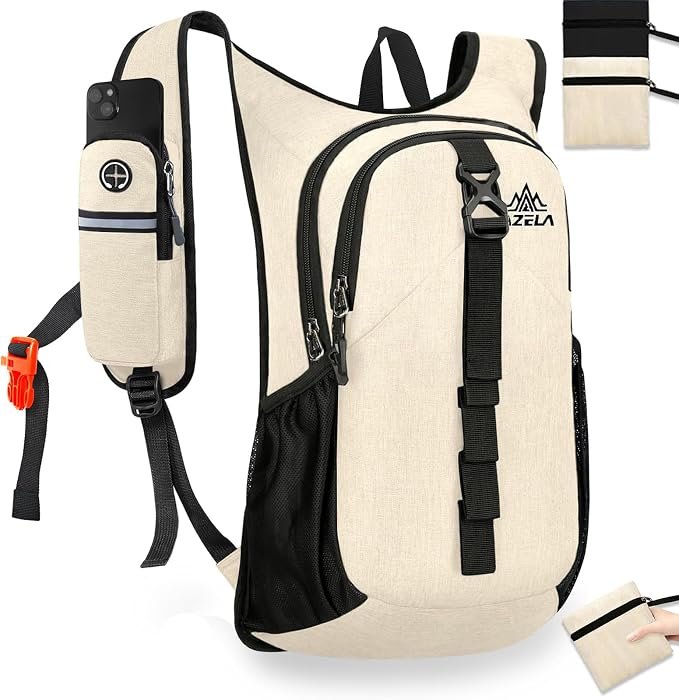 15L Small Hiking Backpack Foldable Ultralight Trekking Camping Outdoors Backpack by VOBUYING