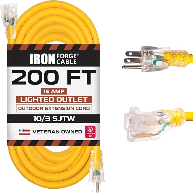 Iron Forge Cable Outdoor Extension Cord 200 Ft by IronForgeCable