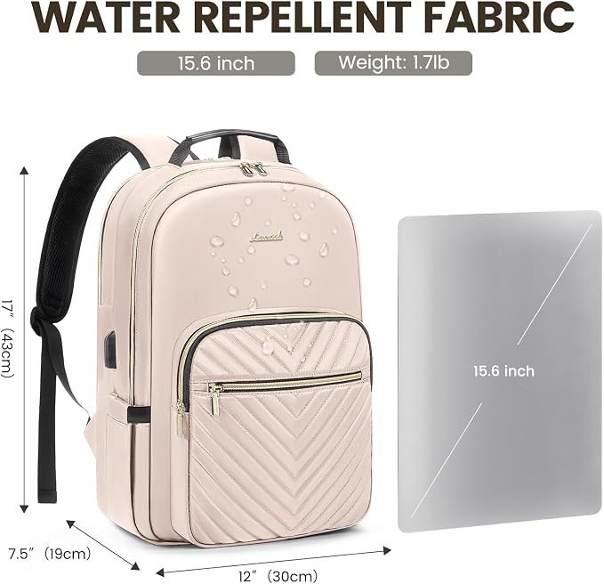 LOVEVOOK Laptop Backpack for Women 15.6 inch, Cute Womens Travel Purse - Image 4
