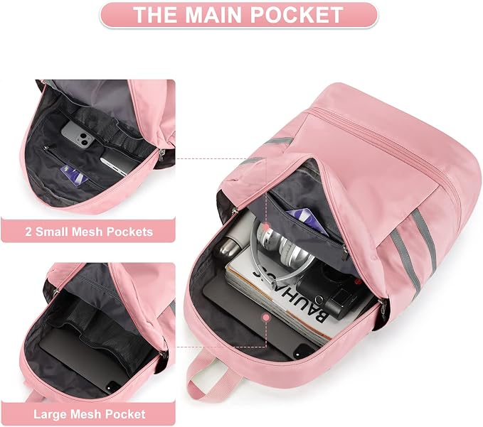 coofay Gym Backpack For Women Waterproof Sports Backpack - Image 3