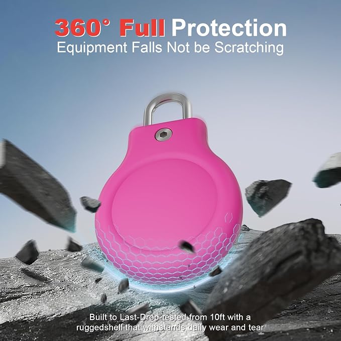 for AirTag Holder with 304 U-Shaped Lock, 4 Pack IPX8 Waterproof PC Hard Case - Image 4
