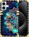 Compatible with iPhone 16 Plus Case, Starry Sky Colourful Mandala Luxury Golden by Unknown