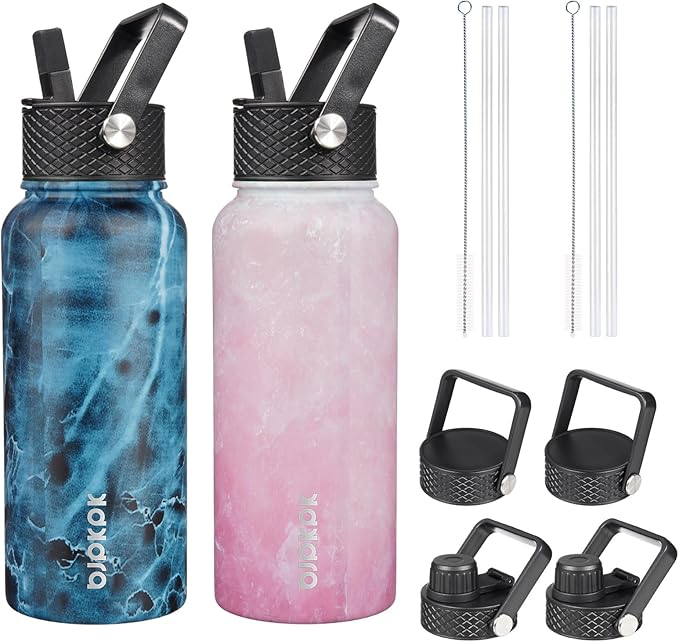 BJPKPK 2 Pack Insulated Water Bottles by BJPKPK
