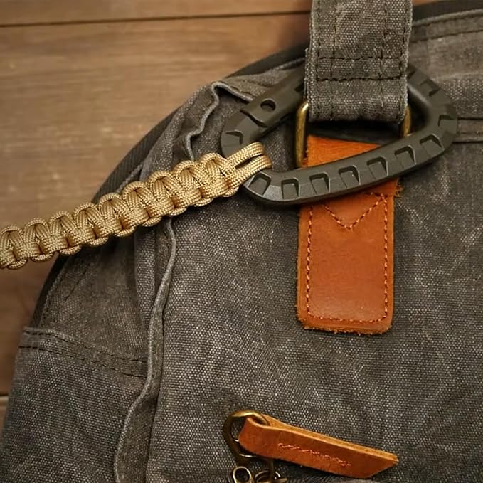 Tactical Gear Carabiner Keychain Clip Plastic D-Rings Large Key Chain Heavy - Image 4