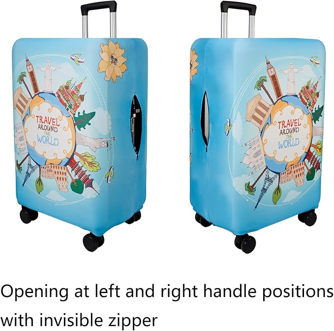 WUJIAONIAO Travel Luggage Cover Baggage Suitcase Cover Protector Skins 18-32 - Image 2