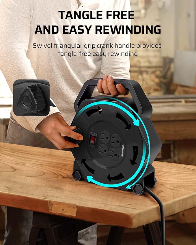 DEWENWILS Extension Cord Reel - Image 2