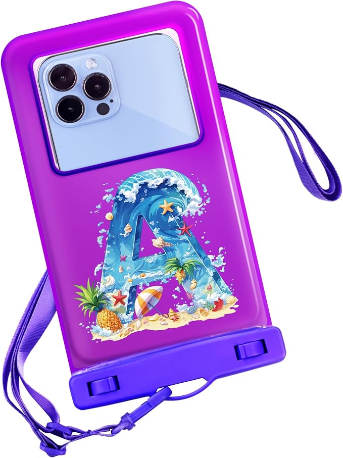 Personalized Initial Waterproof Phone Pouch Case by Unknown