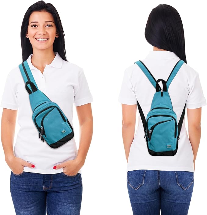 Peicees Small Sling Bag for Women Mens Convertible Crossbody Backpack Shoulder - Image 2