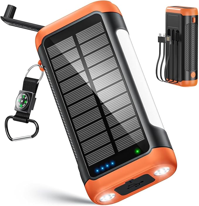 DJKK Solar Power Bank Portable Charger:66800mAh Built in Hand Crank and 3 by Unknown