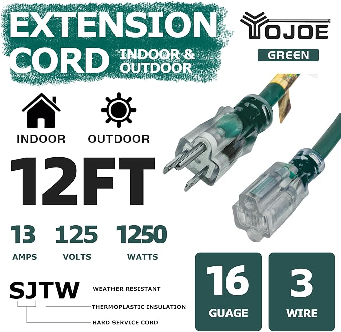 YOJOE Indoor Outdoor Extension Cord - Image 2
