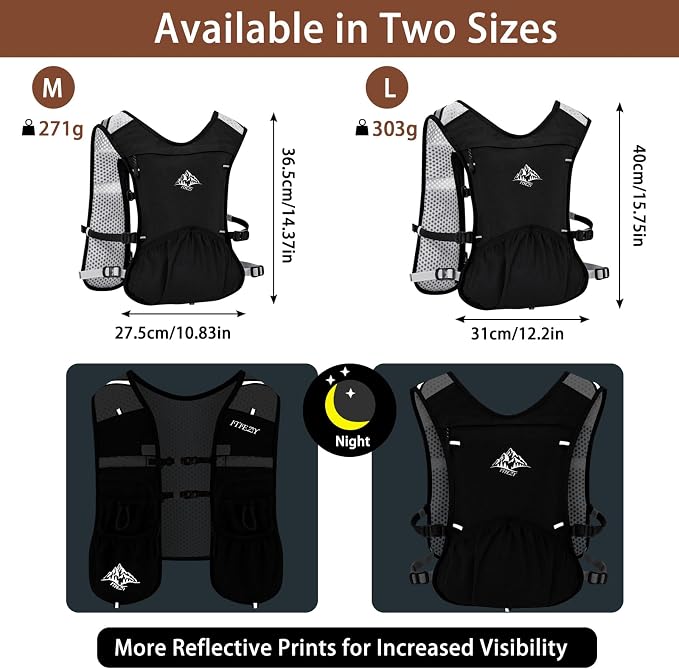 ITIEZY Running Vest for Women Men, 5L Hydration Backpack Lightweight Running - Image 4