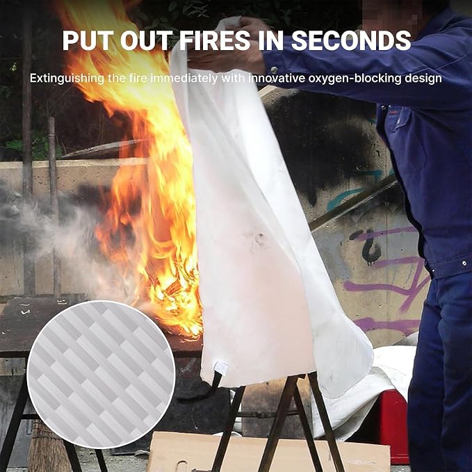 Lancryen Emergency Fire Blanket, Fire Extinguisher Blanket, Fire Suppression - Image 2