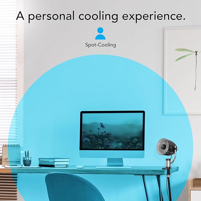Vornado Pivot Clip Personal Air Circulator, Portable Desk Fan - Image 3
