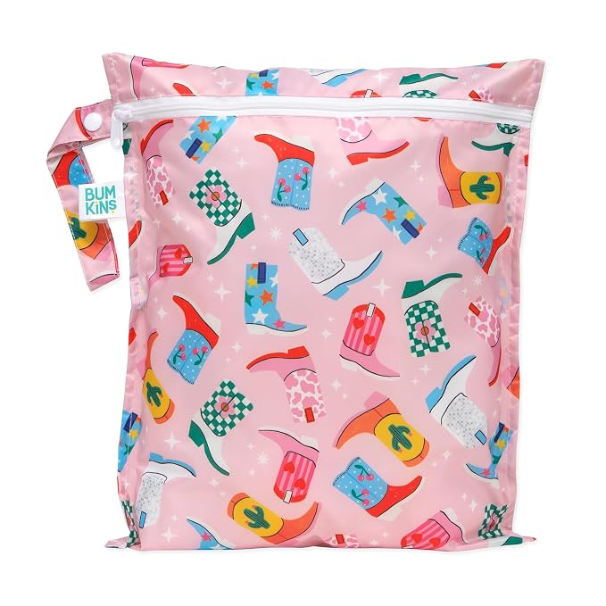 Bumkins Waterproof Wet Bag for Baby, Swim Suit, Cloth Diapers, Pump Parts by Bumkins