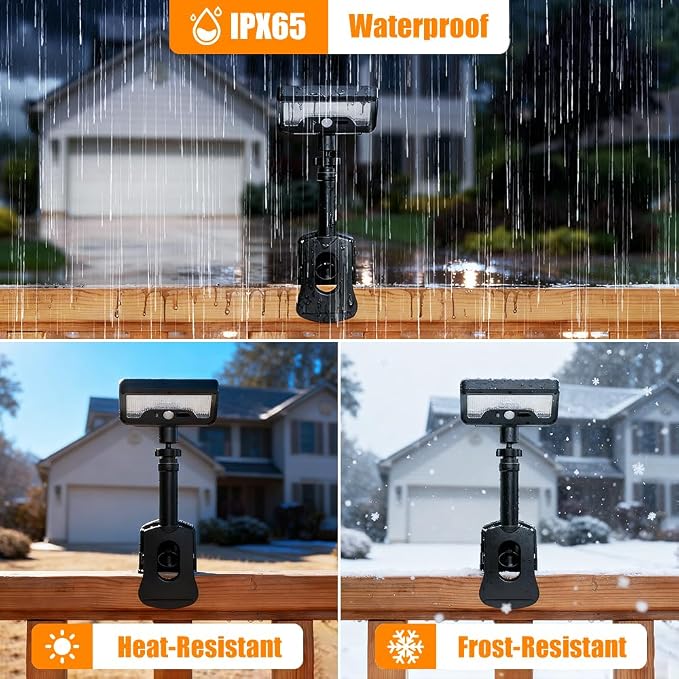 Clip On Solar Motion Sensor Light Outdoor, 600LM 3 Modes IP65 Waterproof - Image 7
