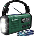 NOAA Weather Radio 20000mAh Battery Powered｜Solar Hand Crank Emergency Radio by Geartist