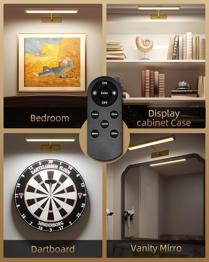 EZVALO Picture Light for Wall, 4800mAh Rechargeable Wireless Remote, Dimmable - Image 7