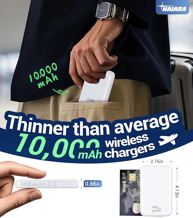 Portable Charger for Magsafe Power Bank - 10000mAh Magnetic Phone Charger - Image 2