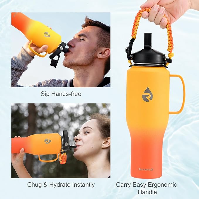 RAYMYLO Insulated Water Bottle 40oz, Stainless Steel Water Bottle - Image 3