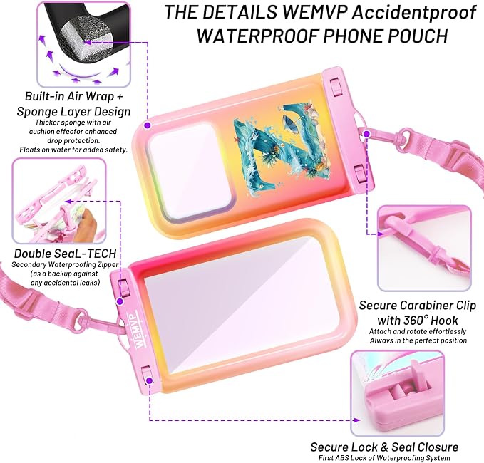 Personalized Initial Waterproof Phone Pouch Case - Image 3