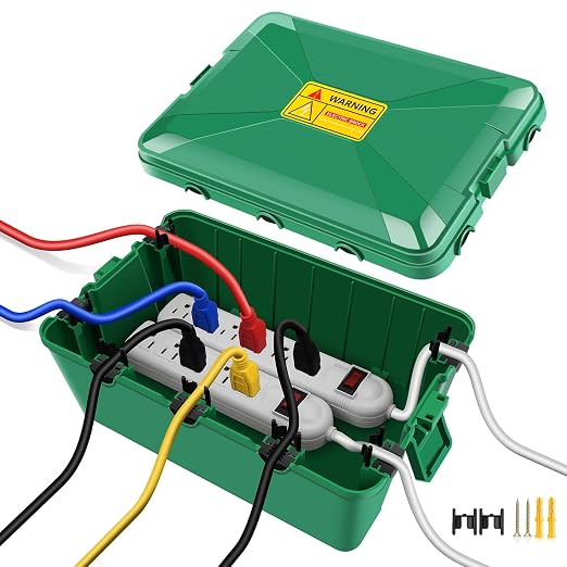 NineLeaf IP54 Waterproof Electrical Box, Outdoor Weatherproof Plug Cover by NineLeaf