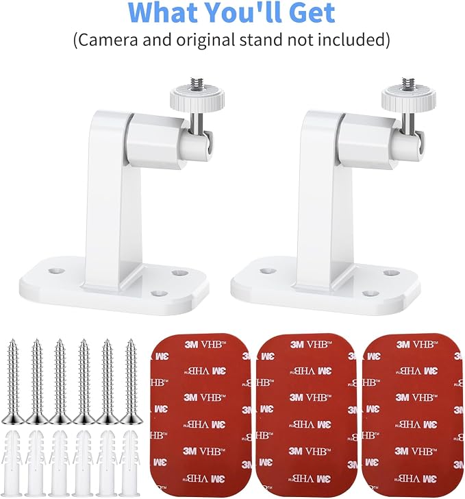 2 Pack Ring Camera Mount: 360 Degree Adjustable Wall Mount - Image 6