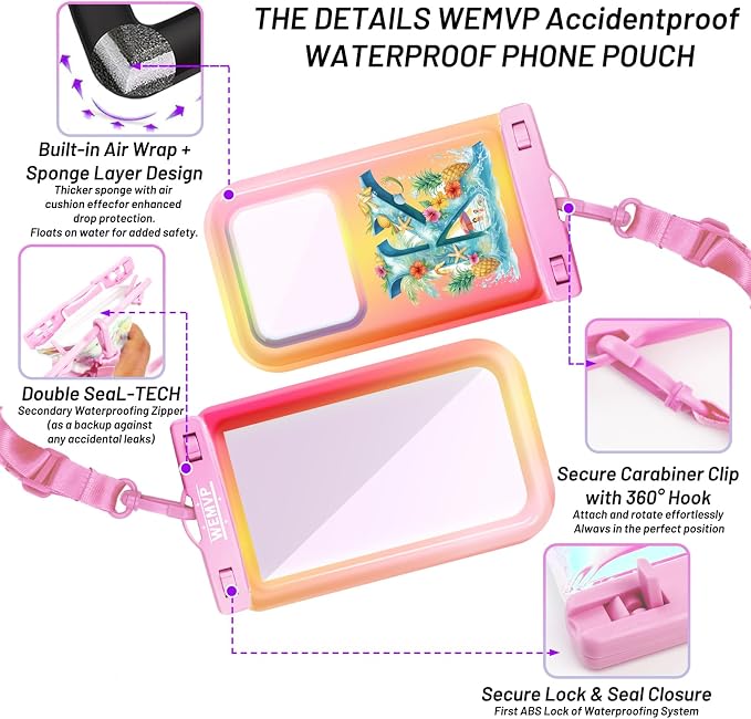 Personalized Initial Waterproof Phone Pouch Case - Image 3