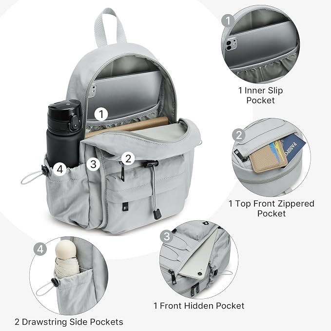 G4Free 10L Small Backpack for Women Men Lightweight Mini Travel Backpacks - Image 3