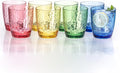 15oz Colorful Acrylic Glasses Drinkware, Hammered Design Unbreakable Plastic by MIYOPESI
