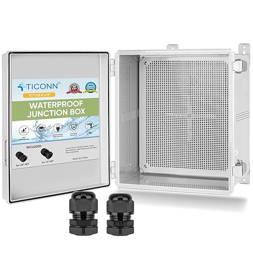 TICONN Outdoor Electrical Box Waterproof, Junction Box IP67 ABS Plastic by TICONN