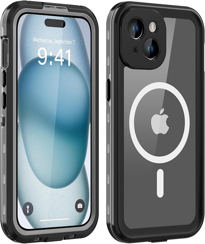 for iPhone 15 Plus Case Waterproof, Full-Body Hard Case Built-in by Comboproof