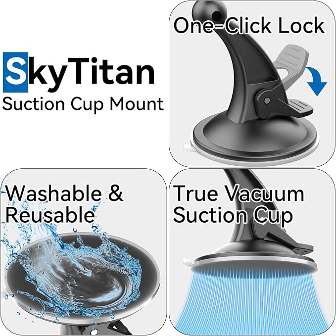 for Garmin GPS Car Mount 2 Pack Replacement Non-Sticky Suction Cup 17mm Ball - Image 5