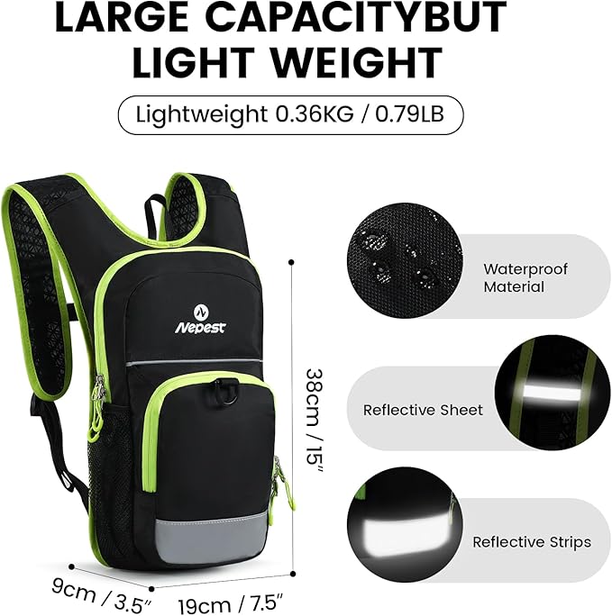 Nepest Kids Hydration Backpack, Mini Water Backpack - Image 4