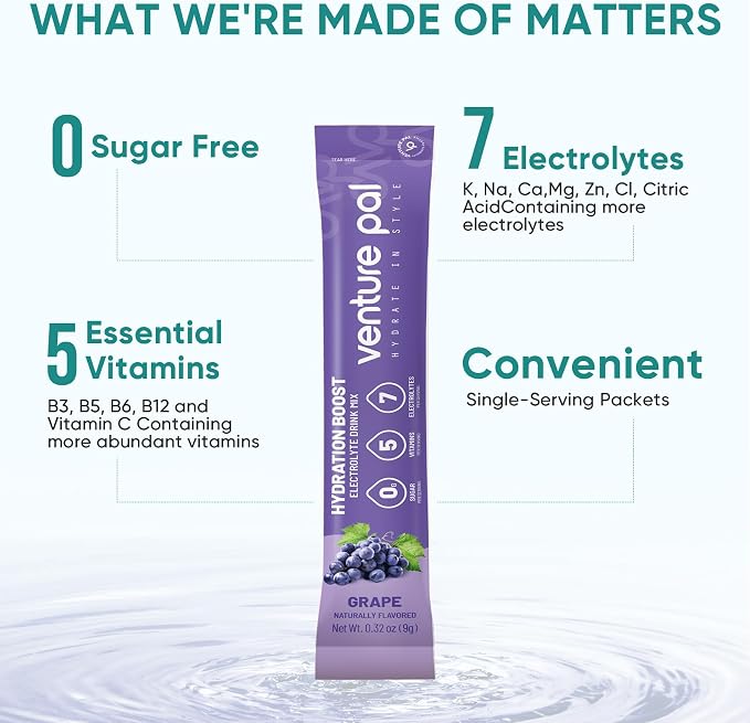 Venture Pal Sugar Free Electrolyte Powder Packets - Image 4