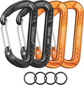 Gabbro Carabiner Clips Heavy Duty 12kN, Wiregate Aluminum Lightweight Caribeener by Gabbro