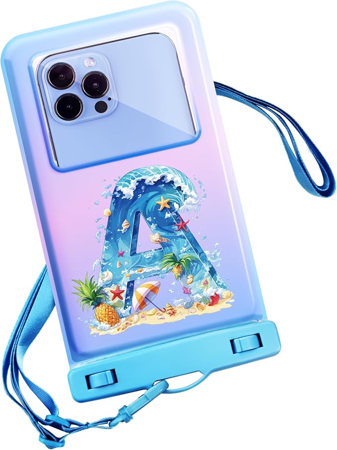 Personalized Initial Waterproof Phone Pouch Case by Unknown